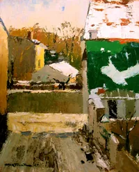 peinture : La maison bachée