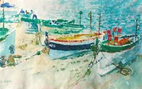 Peinture - Bateaux à Collioure