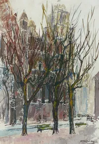 Peinture - L'église St Michel, Dijon