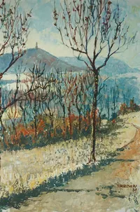 Peinture - Hiver à Flavignerot