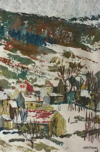 Peinture - Neige à Corcelles