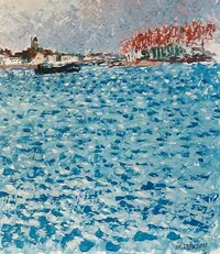 Peinture - La Saône à St Jean de Losne