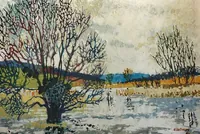 Peinture - L'inondation en vallée de l'Ouche