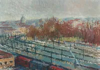 Peinture - La gare de Dijon-ville