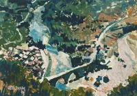 Peinture - Le pont d'Arcons