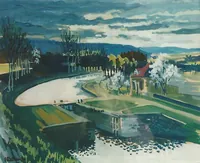 Peinture - Canal à St Victor sur Ouche