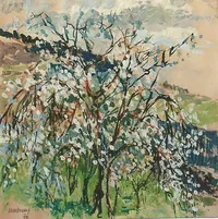 Peinture - Arbres en fleurs