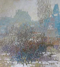 Peinture - Hiver dans les jardins de Bellevue