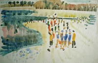 peinture : Le lac