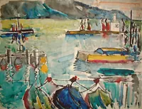 peinture : Le lac n°6