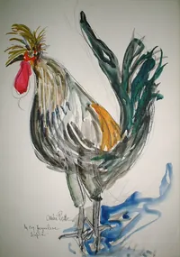 peinture : Le coq n°4
