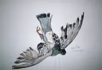 peinture : L'oiseau mort n°7