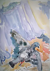 peinture : L'oiseau n°07