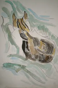 peinture : La chatte n°3