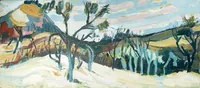 peinture : Arbres en Bourgogne