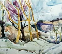 peinture : Paysage bourguignon n°1