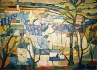 peinture : Village Bourguignon n°4