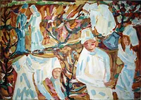 peinture : Les vendangeurs