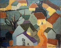 peinture : Prenois. Le village