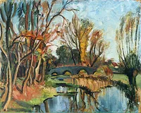 peinture : La rivière