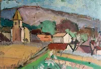 peinture : Village bourguignon n°10