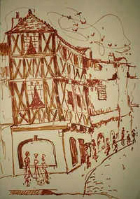 peinture : Dijon. Rue Verrerie n°4