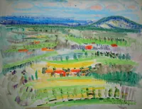 peinture : Vallée de la Vingeanne n°1