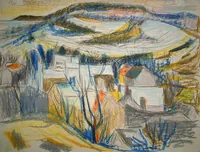 peinture : Village bourguignon n°18