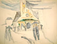 peinture : Eglise romane