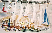 peinture : Voiles à Panthier n°1