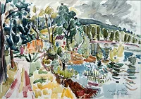 peinture : Lac de Panthier n°3