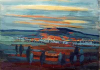 peinture : Lac de Panthier n°8