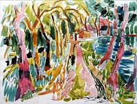peinture : Bord de lac à Panthier n°2
