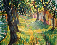 peinture : Bord de lac à Panthier n°3