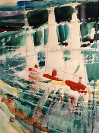 peinture : Voiles à Panthier n°2