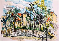 peinture : La Rèpe près de Chat. n°2