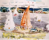 peinture : Voiles à Panthier n°3