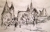 peinture : Le Château de Chateauneuf n°2