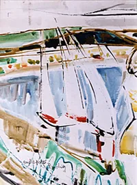 peinture : Voiles sur Panthier n°9