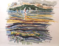 peinture : Voiles sur Panthier n°12