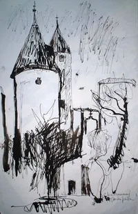 peinture : Le château de Chateauneuf n°5