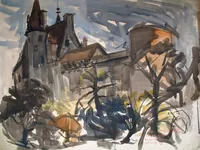 peinture : Le château de Chateauneuf n°15