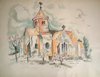 peinture : L'église de Cheuge n°10