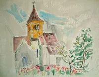 peinture : L'église de Cheuge n°29