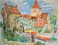 peinture : L'église de Cheuge n°34