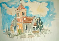 peinture : L'église de Cheuge n°52