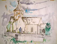 peinture : L'église de Cheuge n°53