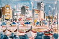peinture : Juan les Pins n°1