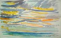 peinture : St Raphael. Lever de soleil n°1