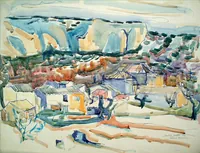 peinture : Lioux. Provence n°1